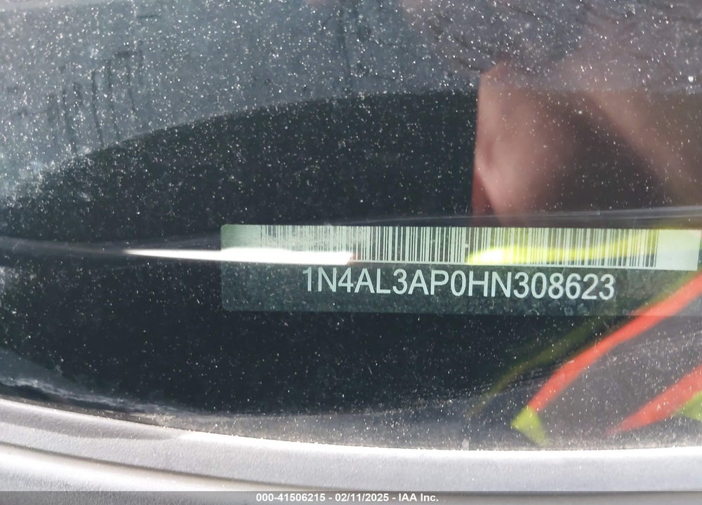 2017 NISSAN ALTIMA 2.5 S VIN: 1N4AL3AP0HN308623