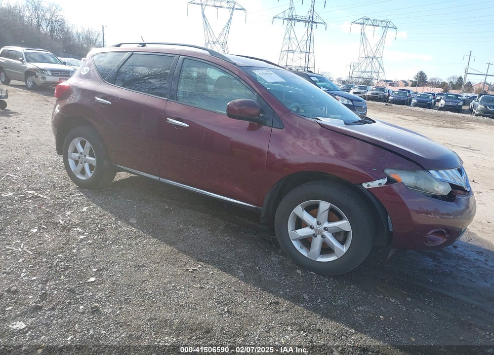 2009 NISSAN MURANO S VIN: JN8AZ18W39W153625