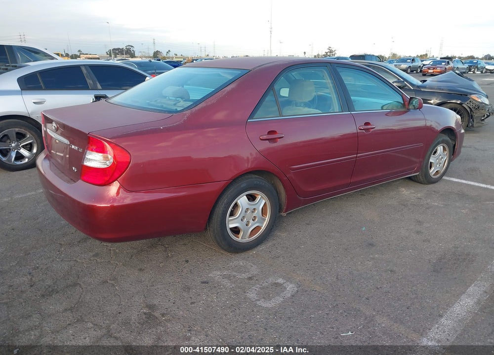 2002 TOYOTA CAMRY LE V6 VIN: 4T1BF30K72U014124