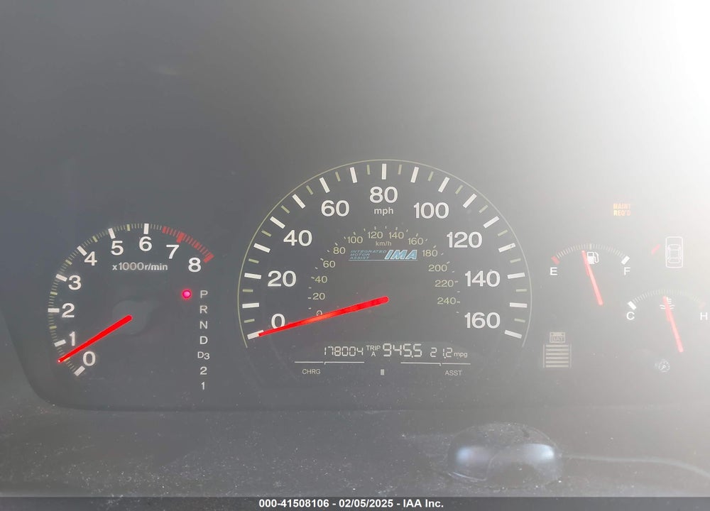 2005 HONDA ACCORD HYBRID IMA VIN: JHMCN36425C002914