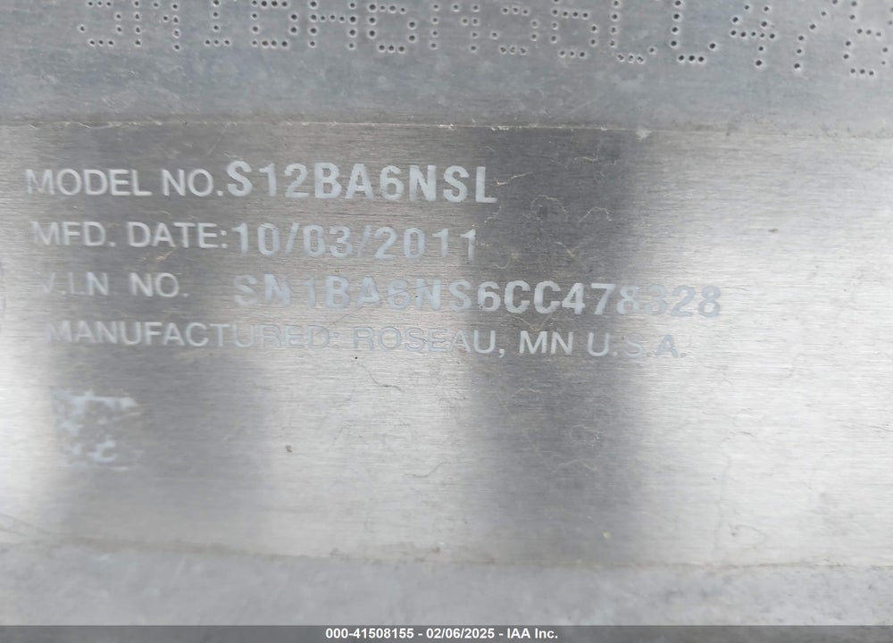 2012 POLARIS OTHER VIN: SN1BA6NS6CC478328