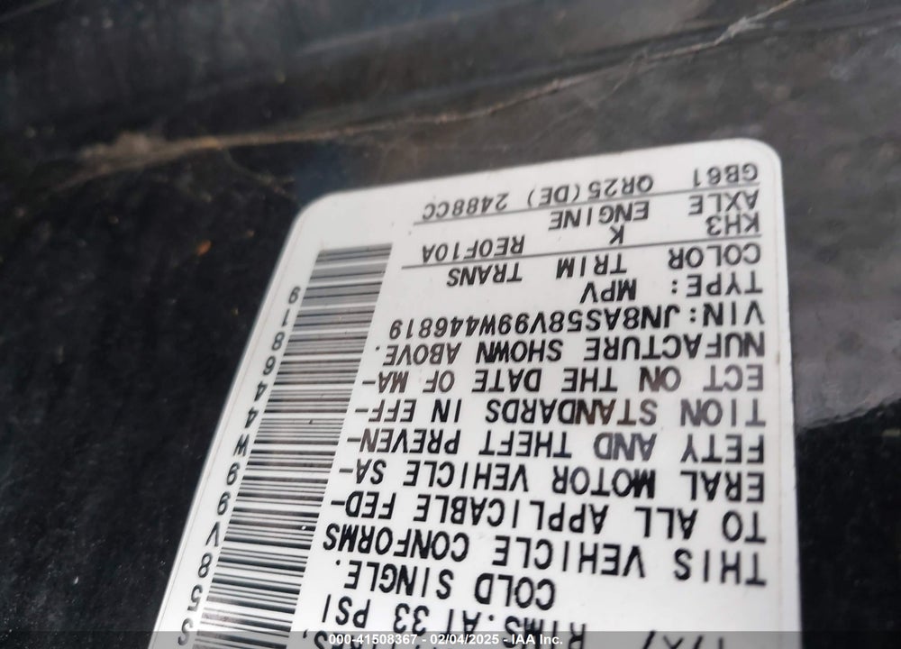 2009 NISSAN ROGUE SL VIN: JN8AS58V99W446819