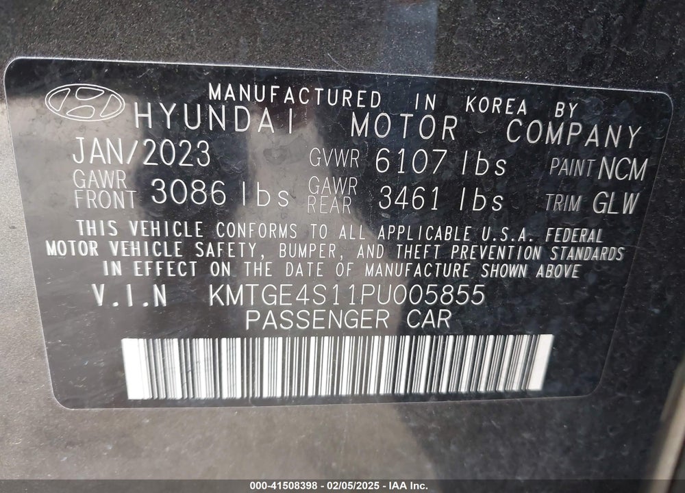 2023 GENESIS ELECTRIFIED G80 VIN: KMTGE4S11PU005855