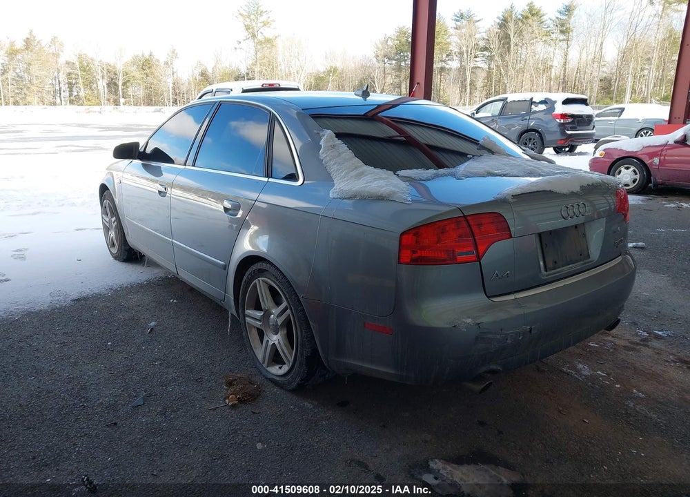 2007 AUDI A4 2.0T VIN: WAUDF78E17A105768