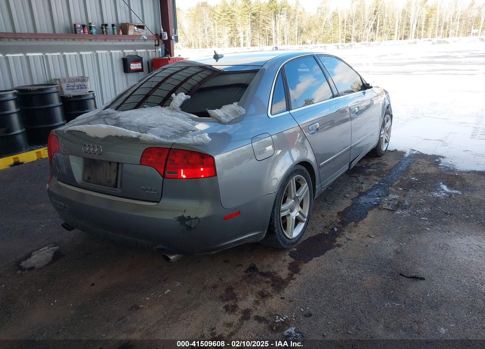 2007 AUDI A4 2.0T VIN: WAUDF78E17A105768