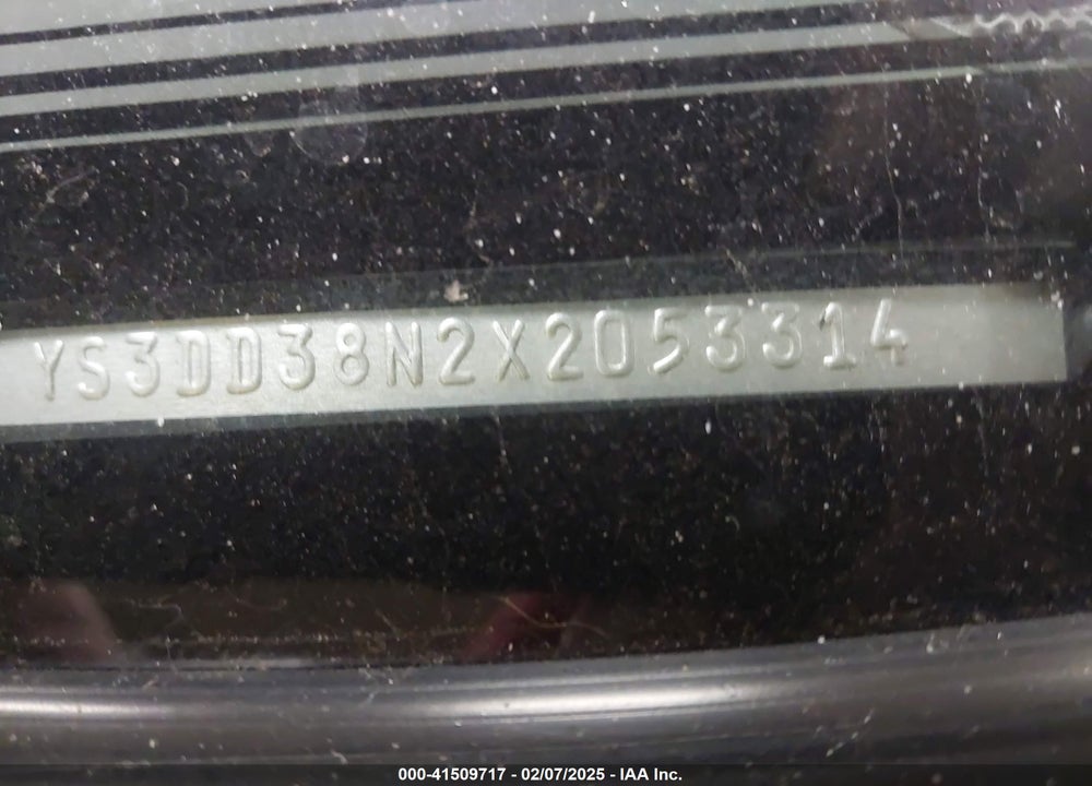 1999 SAAB 9 3 VIN: YS3DD38N2X2053314