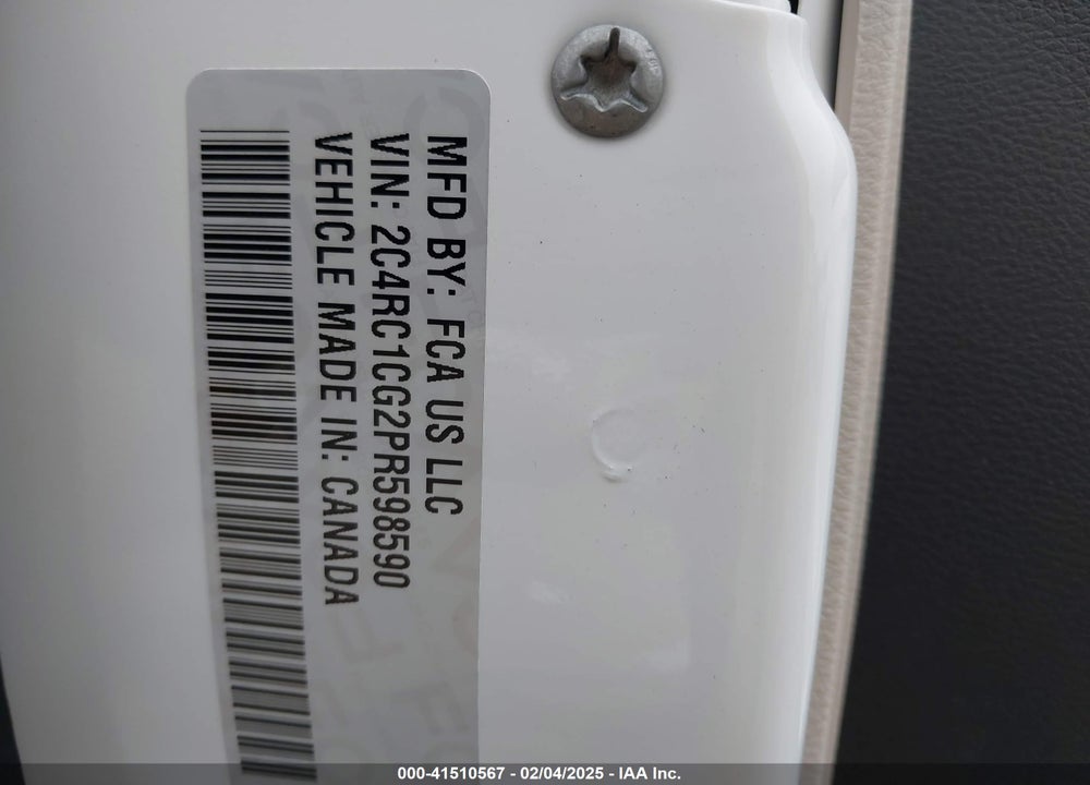 2023 CHRYSLER VOYAGER LX VIN: 2C4RC1CG2PR598590