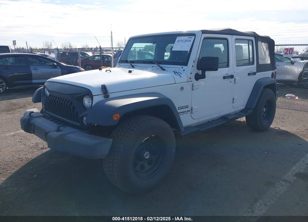 2016 JEEP WRANGLER UNLIMITED SPORT VIN: 1C4BJWDG4GL104497