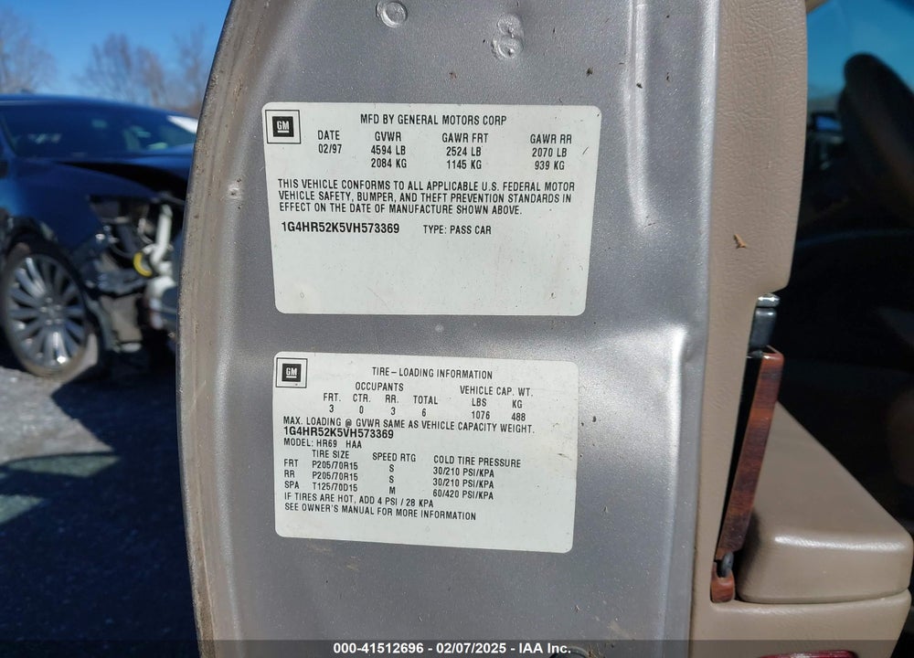 1997 BUICK LESABRE LIMITED VIN: 1G4HR52K5VH573369