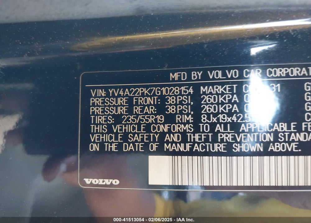 2016 VOLVO XC90 T6 MOMENTUM VIN: YV4A22PK7G1028154