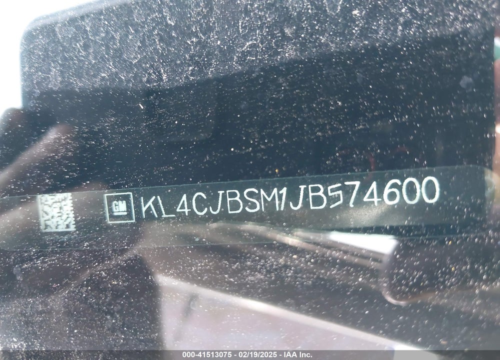 2018 BUICK ENCORE VIN: KL4CJBSM1JB574600