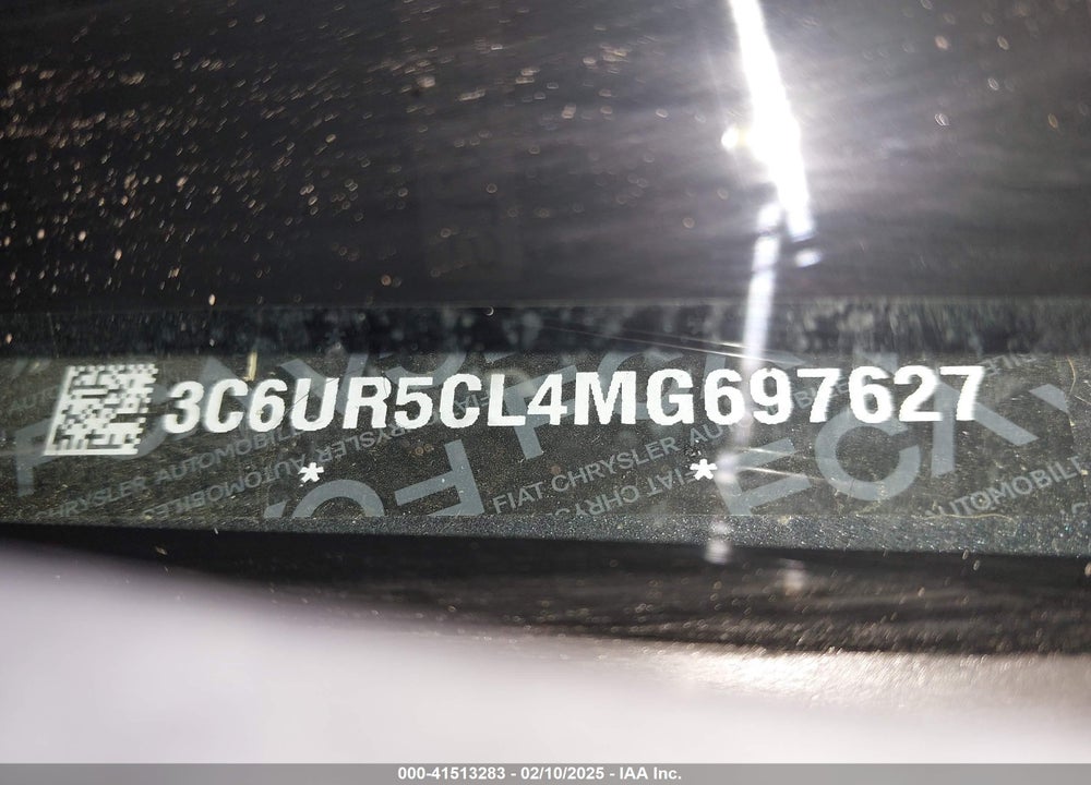 2021 RAM 2500 VIN: 3C6UR5CL4MG697627