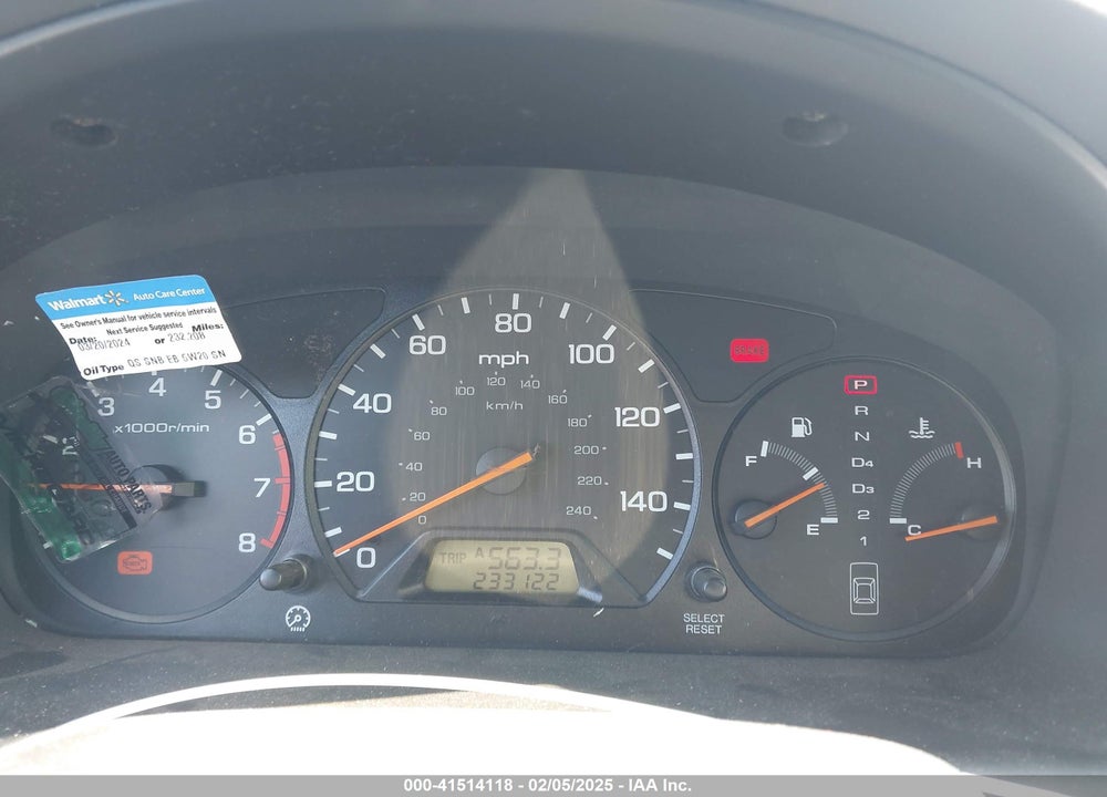 2001 HONDA ACCORD 2.3 LX VIN: 1HGCG56451A068730