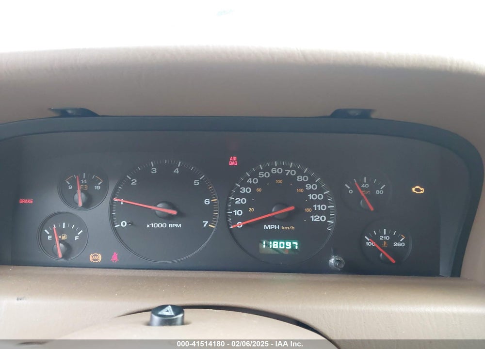 2000 JEEP GRAND CHEROKEE LIMITED VIN: 1J4GW58N6YC397647