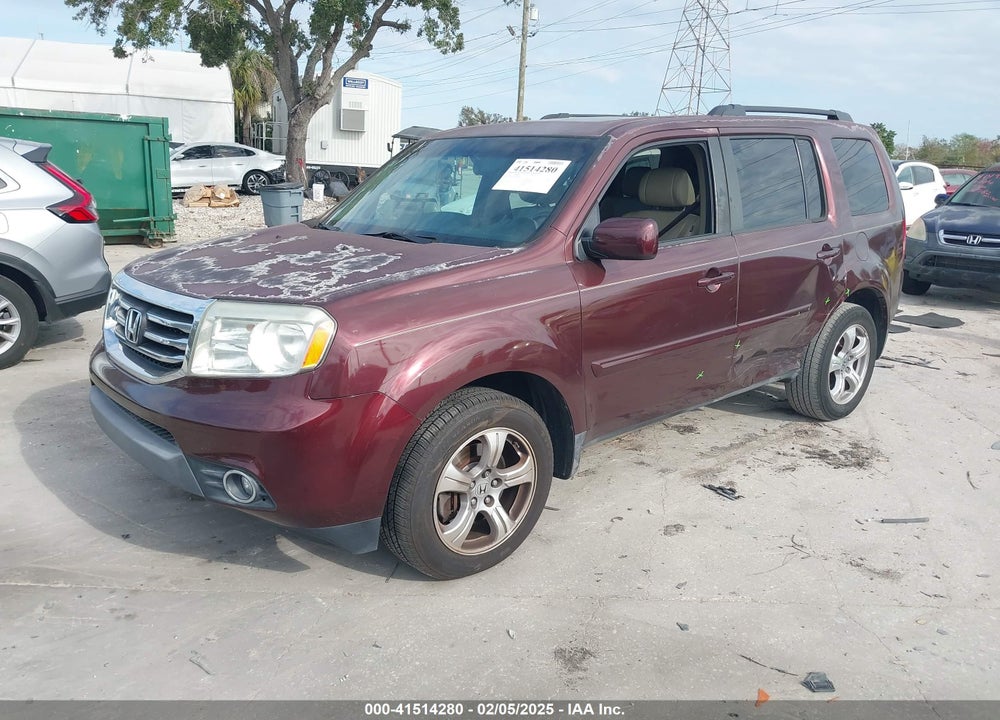 2012 HONDA PILOT EX-L VIN: 5FNYF3H76CB040464