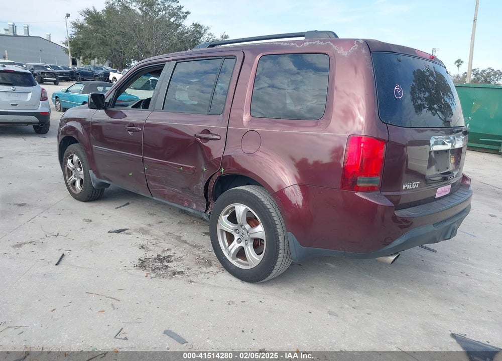 2012 HONDA PILOT EX-L VIN: 5FNYF3H76CB040464