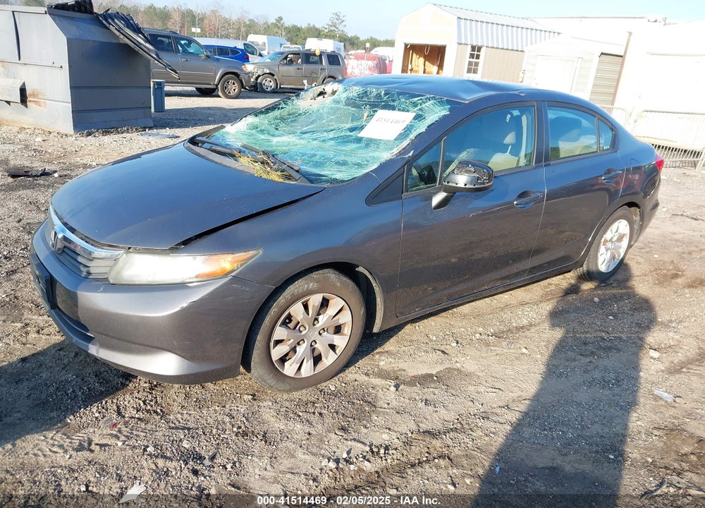 2012 HONDA CIVIC SDN LX VIN: 19XFB2F52CE035749