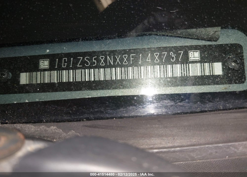 2008 CHEVROLET MALIBU CLASSIC VIN: 1G1ZS58NX8F148737