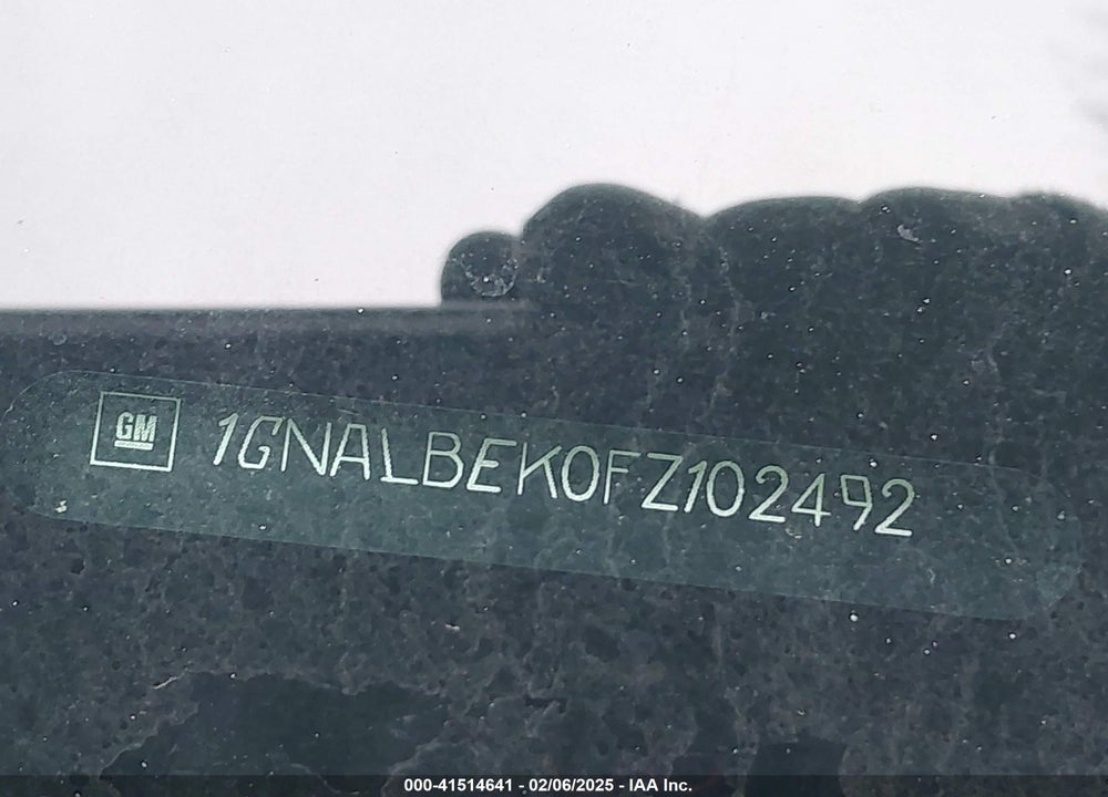 2015 CHEVROLET EQUINOX 1LT VIN: 1GNALBEK0FZ102492