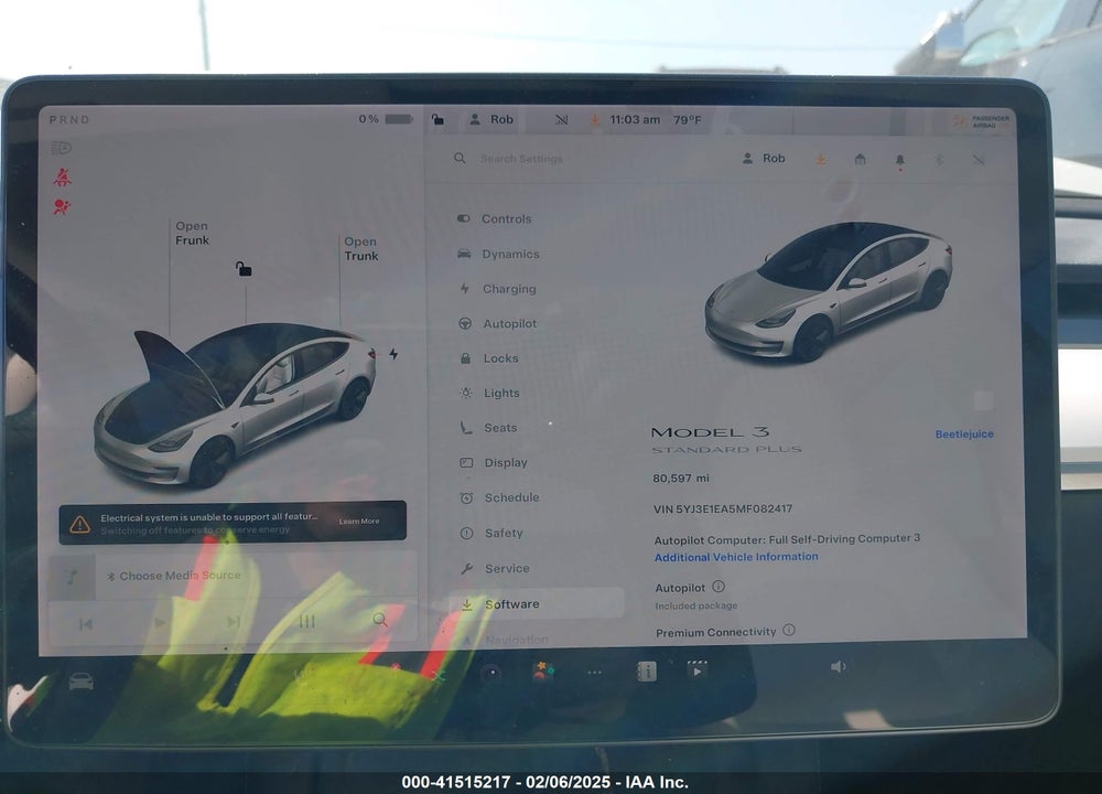 2021 TESLA MODEL 3 VIN: 5YJ3E1EA5MF082417