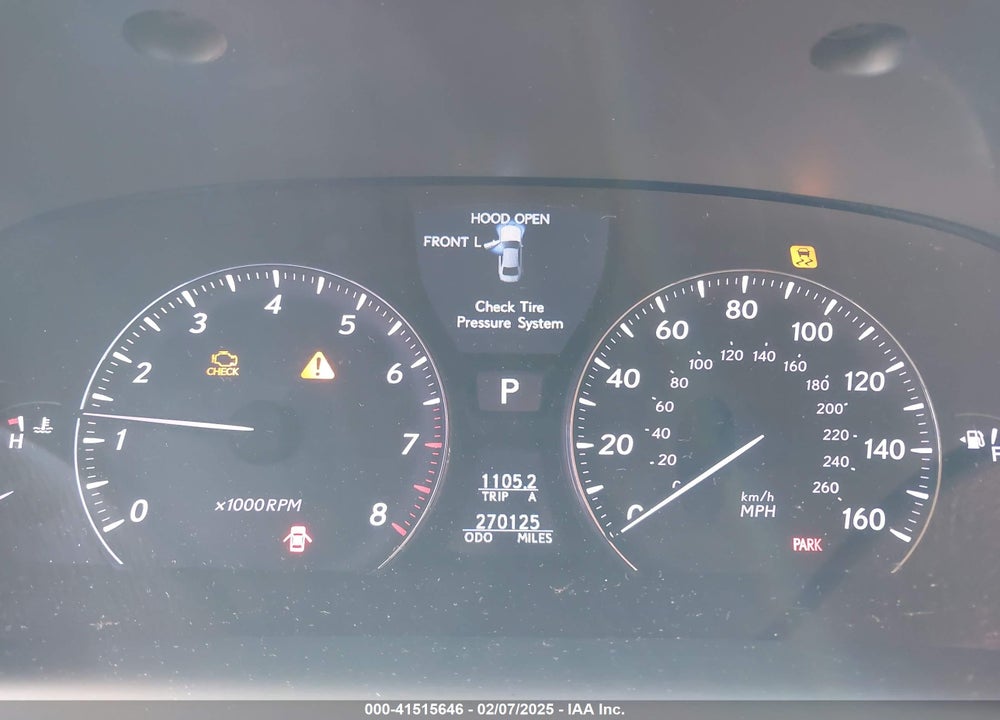 2007 LEXUS LS 460 VIN: JTHBL46F175023267