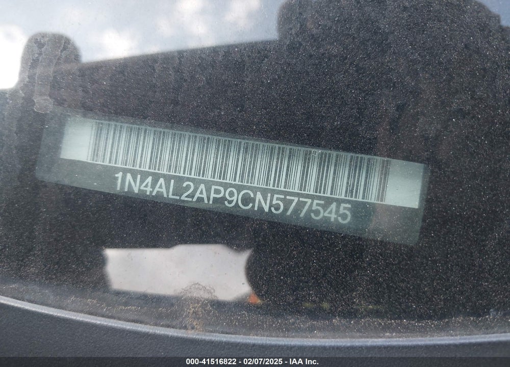 2012 NISSAN ALTIMA 2.5 S VIN: 1N4AL2AP9CN577545