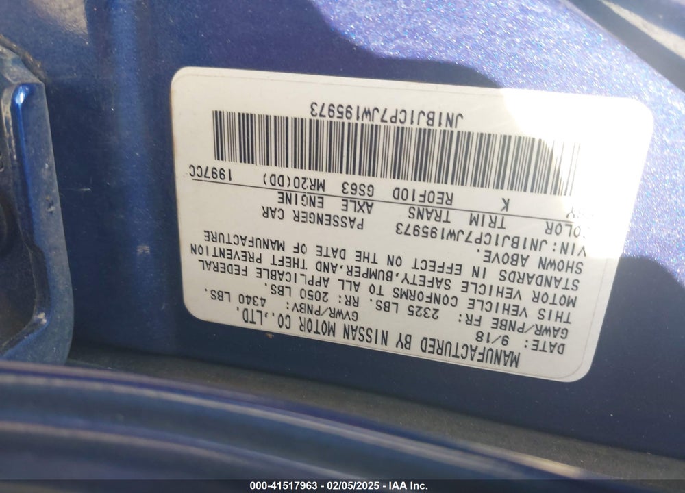 2018 NISSAN ROGUE SPORT SV VIN: JN1BJ1CP7JW195973