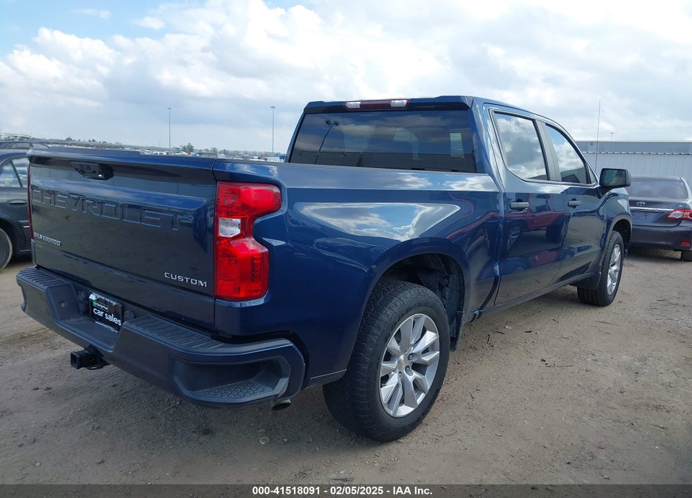 2022 CHEVROLET SILVERADO 1500 2WD SHORT BED CUSTOM VIN: 1GCPABEK6NZ543535