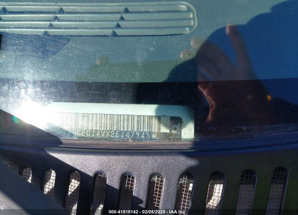 2002 CHEVROLET SILVERADO 1500 VIN: 1GCEC14VX2E147943