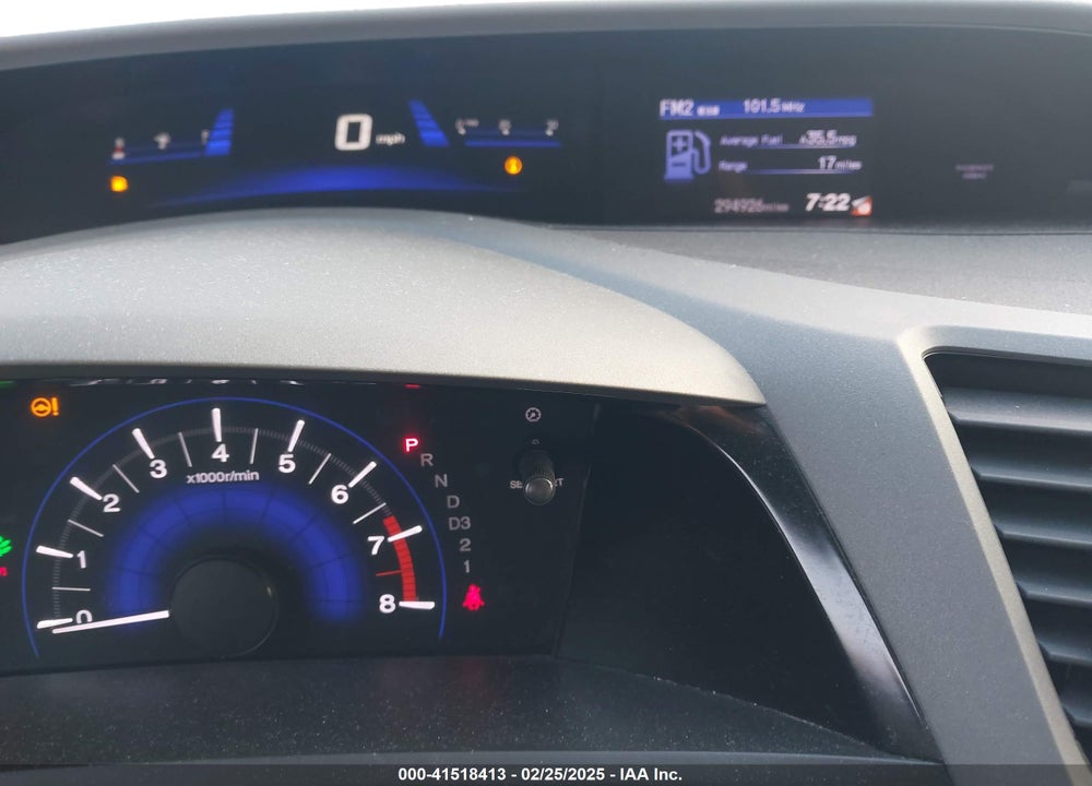 2012 HONDA CIVIC HF VIN: 2HGFB2F61CH332042