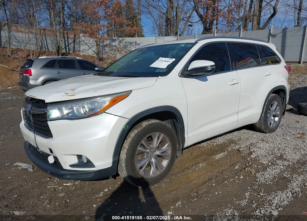 2015 TOYOTA HIGHLANDER XLE V6 VIN: 5TDJKRFH5FS181408