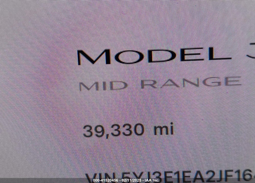 2018 TESLA MODEL 3 VIN: 5YJ3E1EA2JF164732