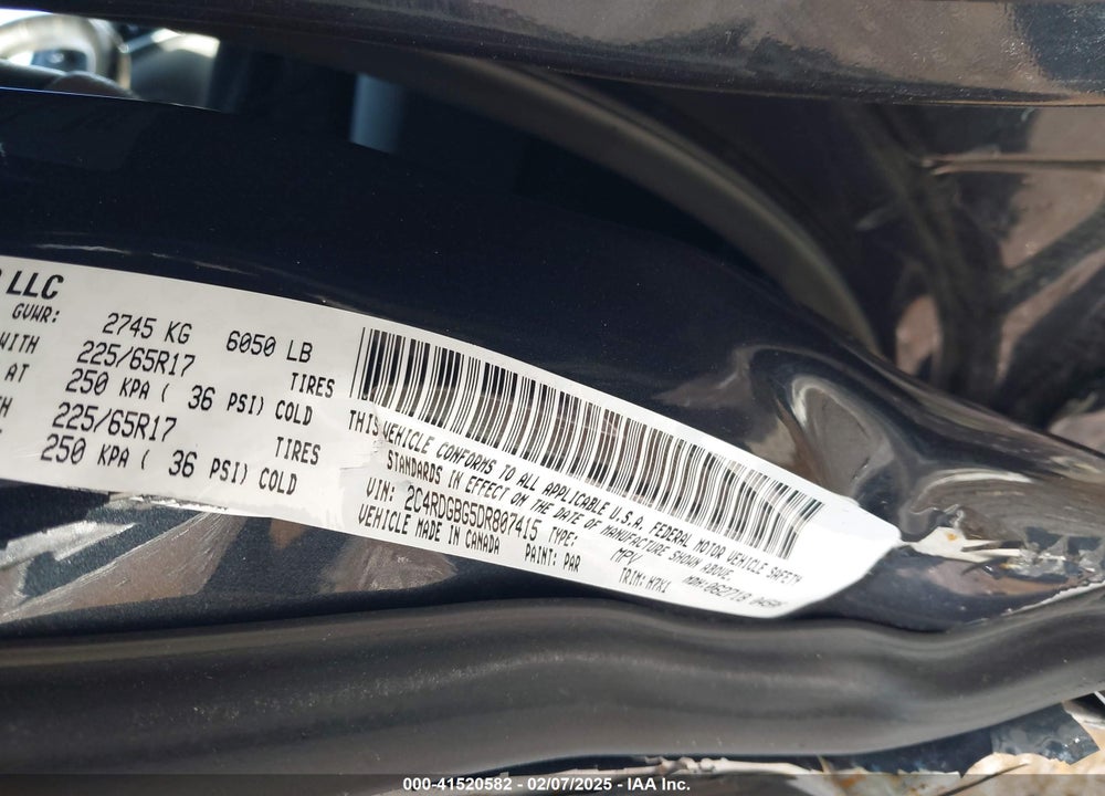 2013 DODGE GRAND CARAVAN SE VIN: 2C4RDGBG5DR807415