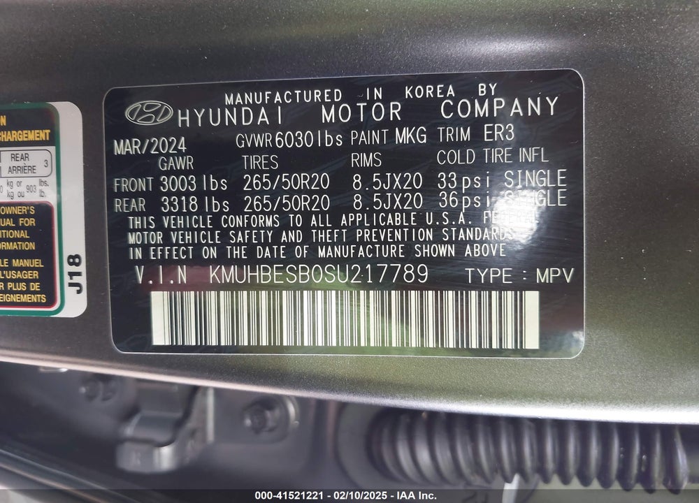 2025 GENESIS GV80 VIN: KMUHBESB0SU217789