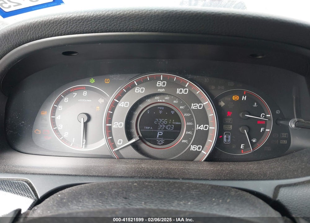 2013 HONDA ACCORD VIN: 1HGCR2F57DA036237