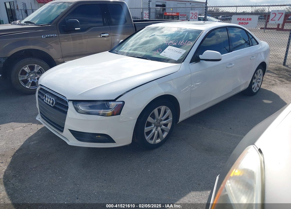 2013 AUDI A4 2.0T PREMIUM VIN: WAUBFAFL4DA172236