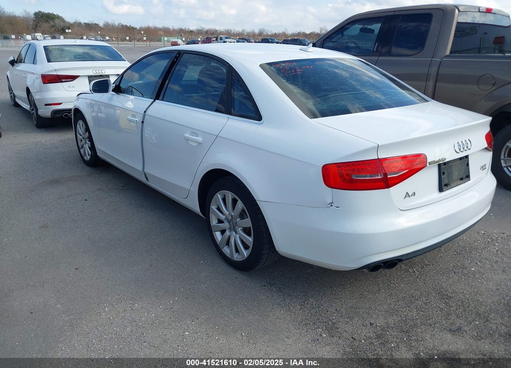 2013 AUDI A4 2.0T PREMIUM VIN: WAUBFAFL4DA172236