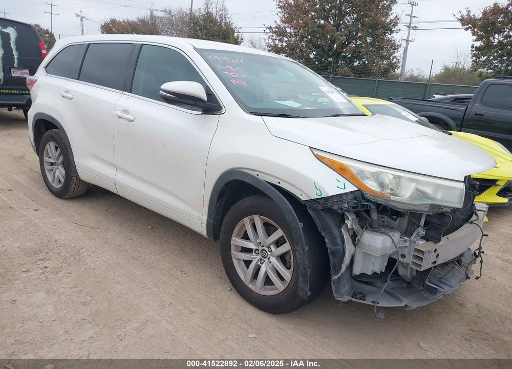 2016 TOYOTA HIGHLANDER VIN: 5TDZKRFH6GS162855