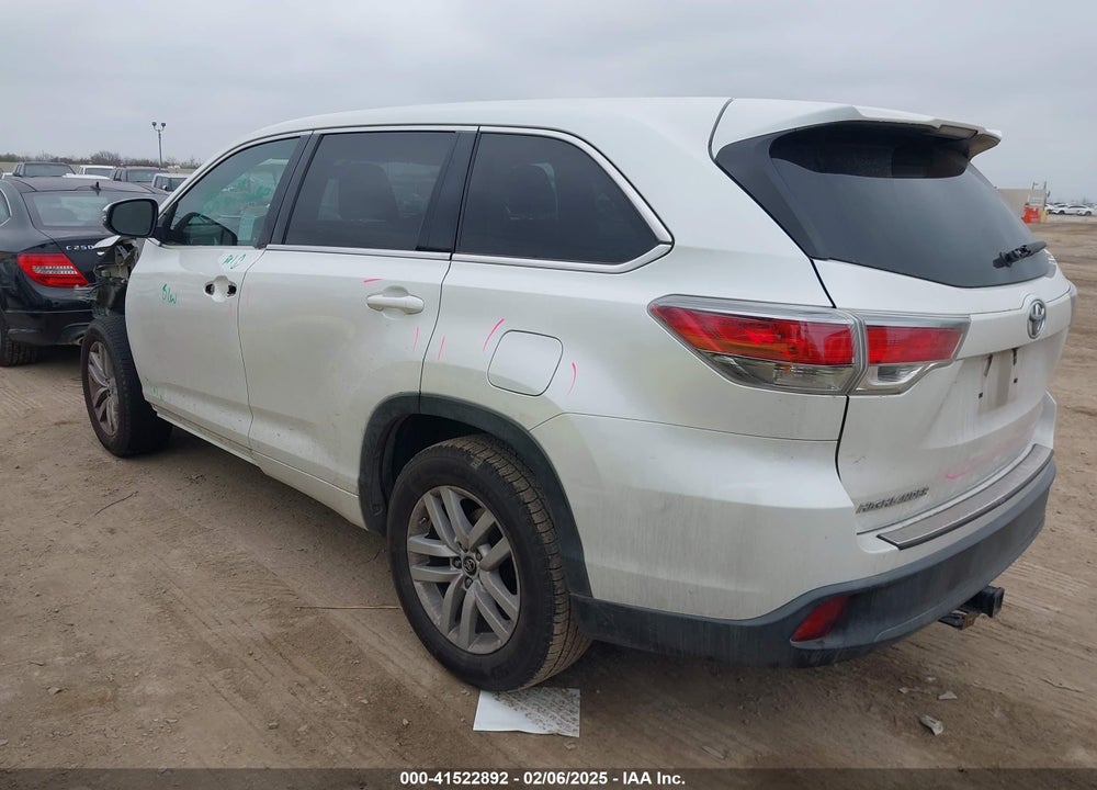 2016 TOYOTA HIGHLANDER VIN: 5TDZKRFH6GS162855