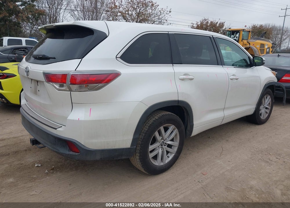 2016 TOYOTA HIGHLANDER VIN: 5TDZKRFH6GS162855