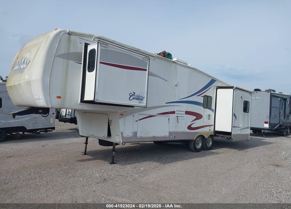 2005 FOREST RIVER CARDINAL TRAVEL TRAILER VIN: 4X4FCAJ265G085068