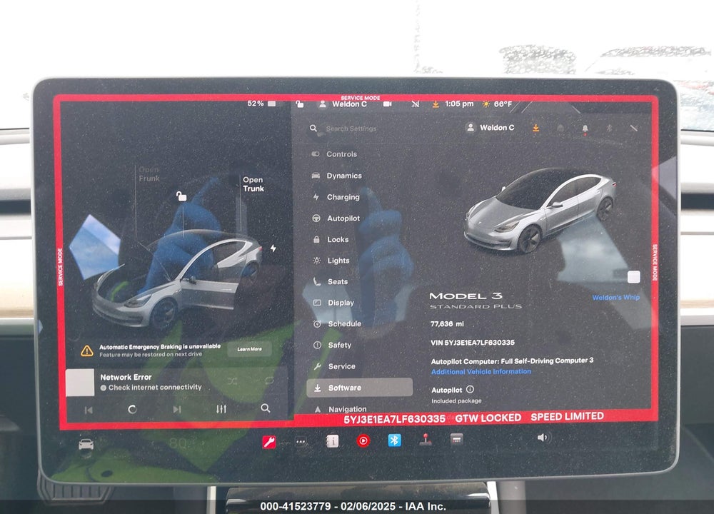 2020 TESLA MODEL 3 VIN: 5YJ3E1EA7LF630335