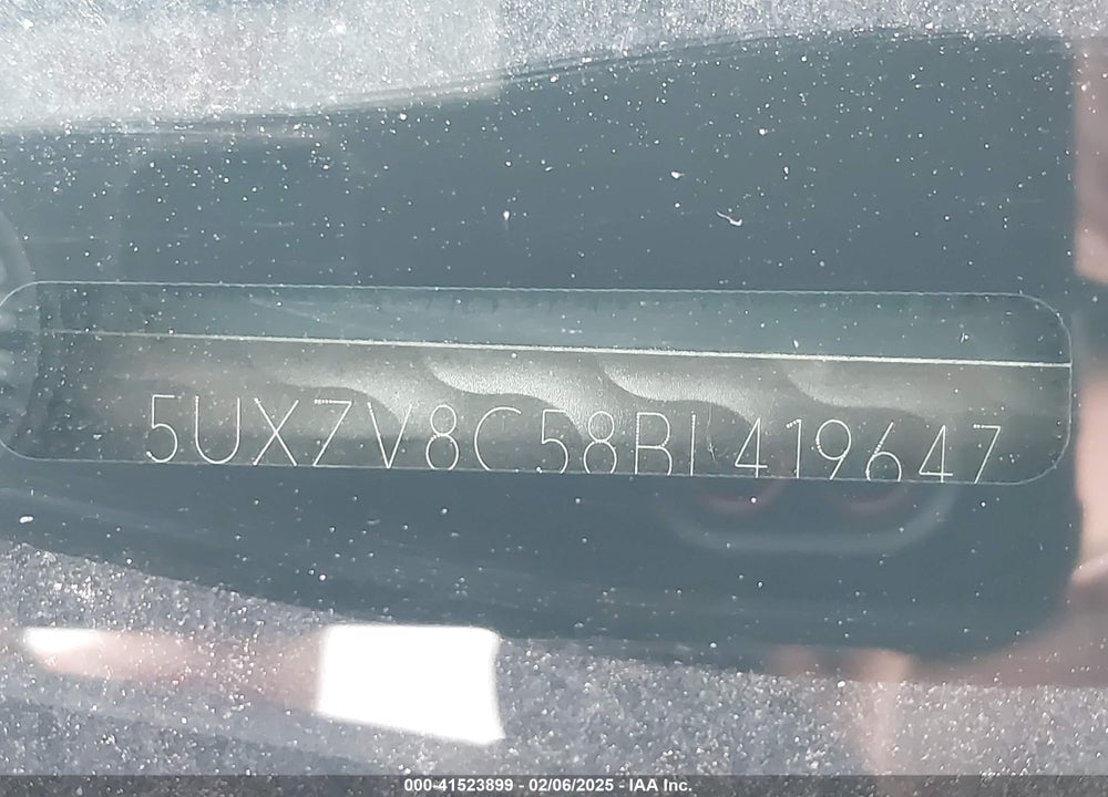2011 BMW X5 XDRIVE50I VIN: 5UXZV8C58BL419647