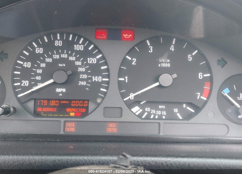 1998 BMW 328IC VIN: WBABK7325WET65923