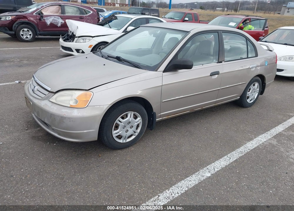 2001 HONDA CIVIC LX VIN: 1HGES165X1L013445