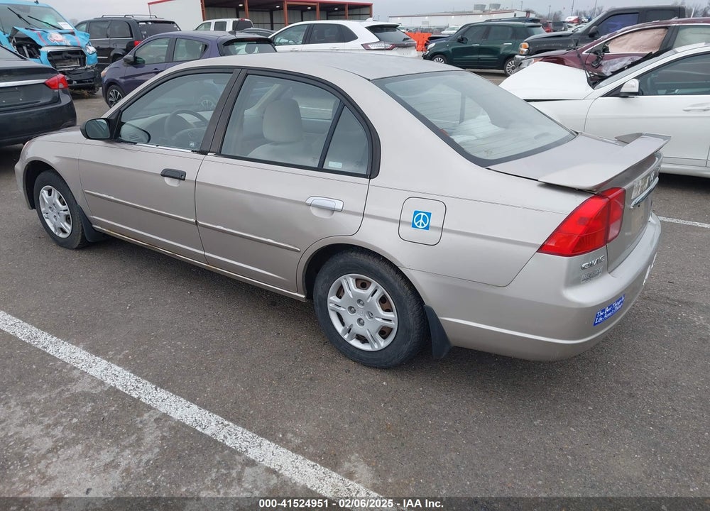 2001 HONDA CIVIC LX VIN: 1HGES165X1L013445