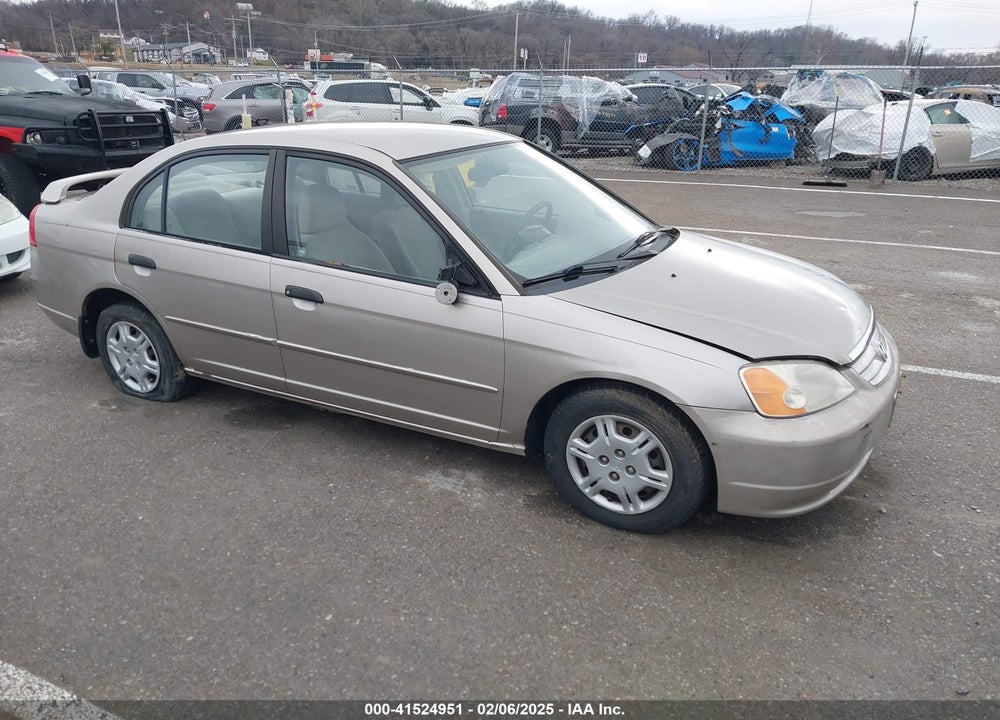 2001 HONDA CIVIC LX VIN: 1HGES165X1L013445