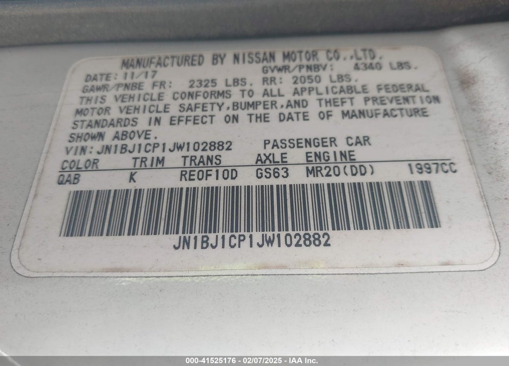 2018 NISSAN ROGUE SPORT SL VIN: JN1BJ1CP1JW102882
