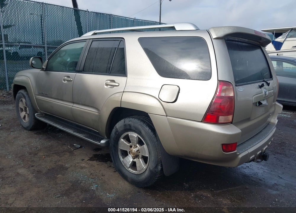 2003 TOYOTA 4RUNNER LIMITED V8 VIN: JTEBT17R630026810