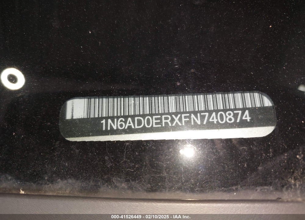 2015 NISSAN FRONTIER DESERT RUNNER/S/SL/SV VIN: 1N6AD0ERXFN740874